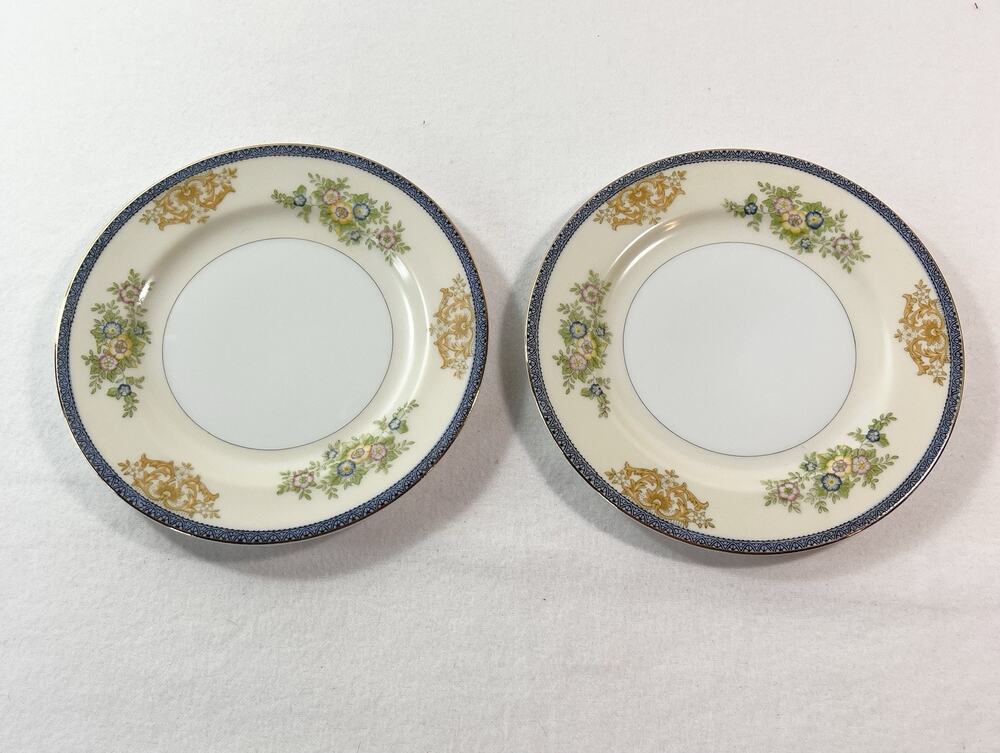 Lot Of 2 Vintage Meito Montrose Bread & Butter Plates, Made In Japan, 1930s